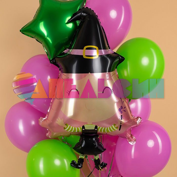 Шар фигура Ведьмочка FL40"/102см (Китай) 24708