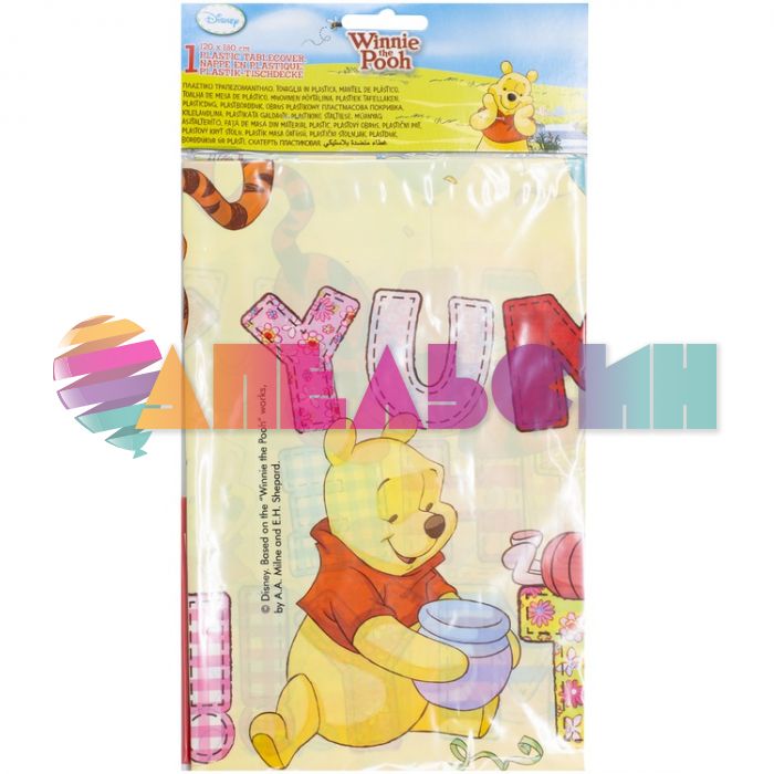 Скатерть Винни Пух Алфавит Disney 120х180см полиэтилен 1502-1214-РАСПРОДАЖА