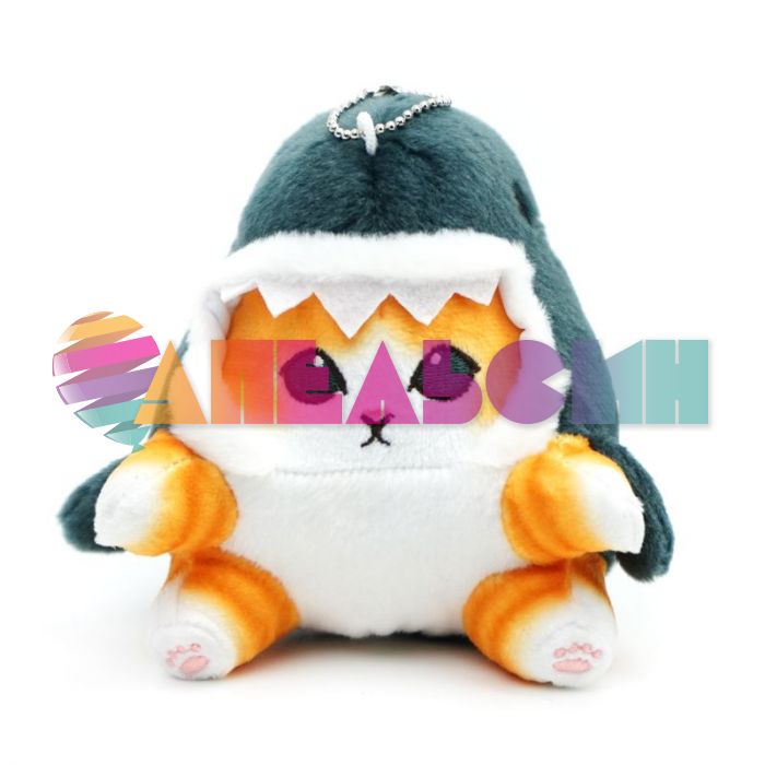 Игрушка Котик в костюме акулы 13см стоя 191145