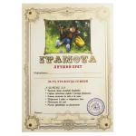 Грамота Лучший брат 21х30см картон 27.004.11