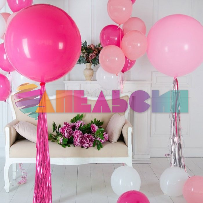 Шар пастель Розовый S24"/60см (009) Bubble Gum Pink 3шт/уп (Колумбия) 151571
