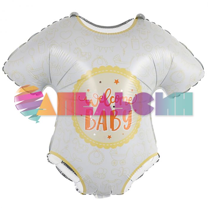 Шар фигура Боди Welcome baby Е23"/59см (Китай) 1207-4991