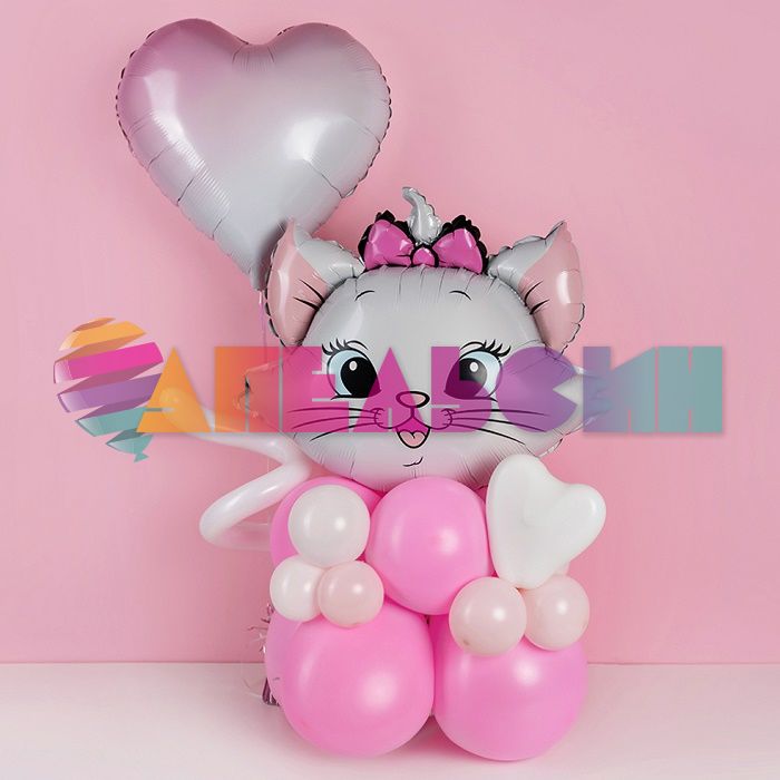 Шар голова Кошечка Мари FL23"/58см (Китай) надув воздухом 24774