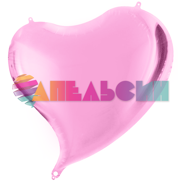 Шар сердце Розовый FL18"/46см (Китай) изгиб 123093