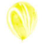 Шар латекс Агат желтый Yellow Marble 12"/30см 50шт/уп (Китай) 612806