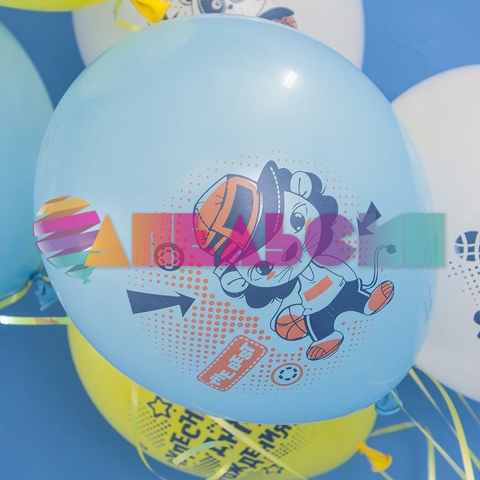 Шар латекс Классного ДР Зверята мальчишки 12"/30см 25шт/уп (Турция) 812149-25