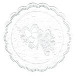 Подставка под бокал Свадебные сердца белый 20шт/уп 54.62.011