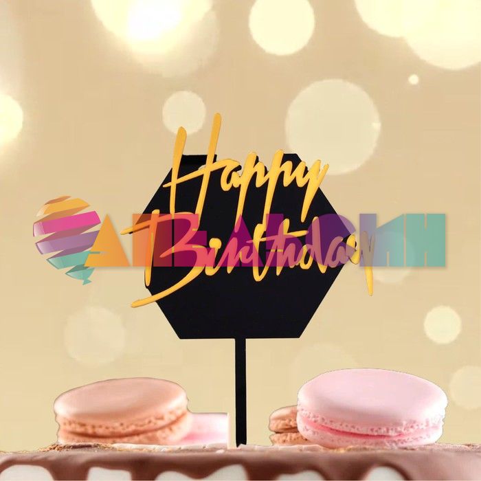 Топпер HB Шестиконечник черный 14х19см пластик 5389820