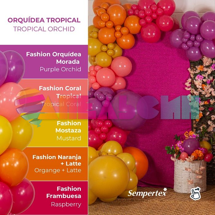 Шар пастель Розовый S24"/76см (056) Purple Orchid Пурпурная орхидея 3шт/уп (Колумбия) 396217