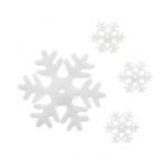 Украшение Снежинка белый 4 и 10см 11шт/уп на скотче 6230830