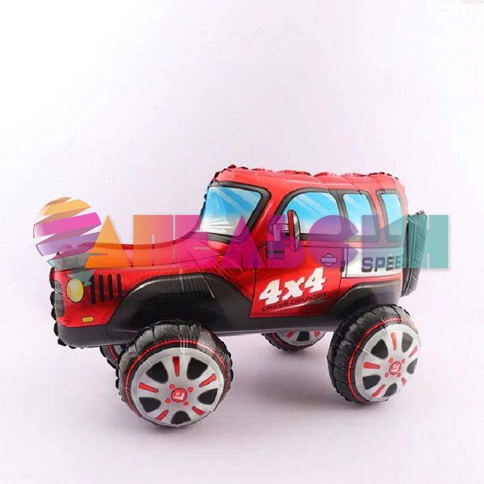 Шар ХОД Джип Внедорожник красный FL24"/61см (Китай) воздух 19575