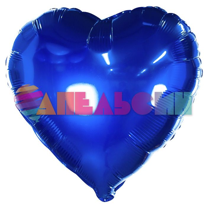 Шар сердце Синий FL18"/46см (Китай) 123036