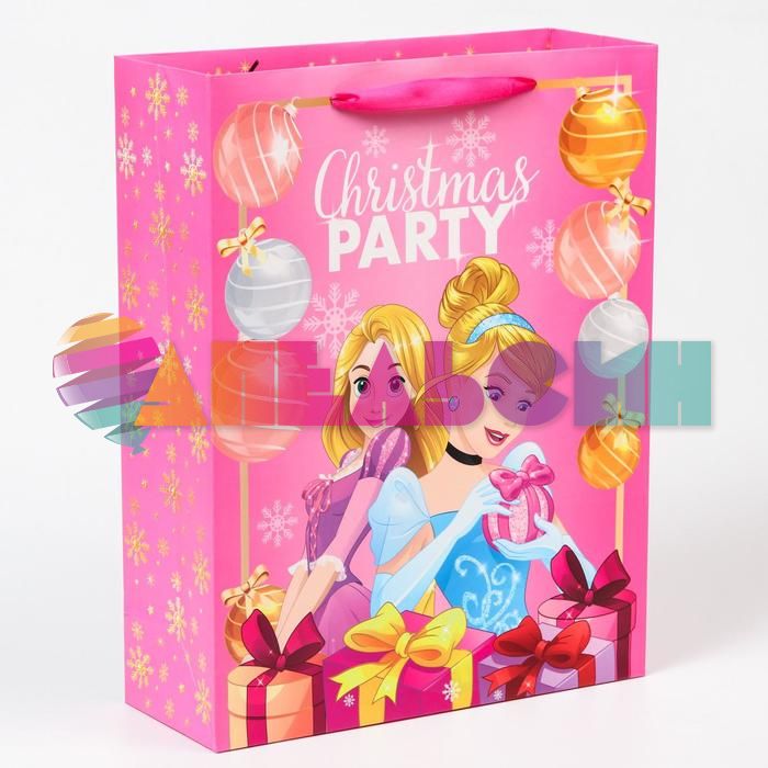 Пакет Cristmas party Принцессы 31х40х11см глянец 7003234