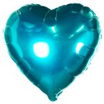 Шар сердце Бирюза FL18"/46см тиффани (Китай) 123029