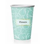 Стакан для цветов Flowers зеленый 350мл H=12,5см D=6/9см 6шт/уп Ч48597