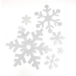 Украшение Снежинка белый 5-30см на скотче 6230828