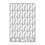 Наклейка буква Белый И-Й 05см 25шт/лист 1968-05-бел-И