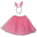 Набор Зайка розовый 2в1 (ободок, юбочка) 3-8 лет 6230855-СТОК