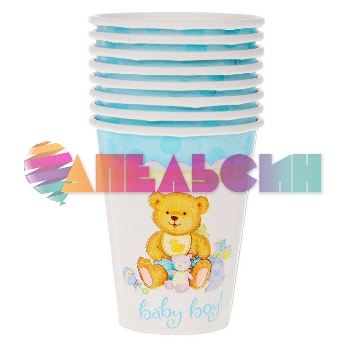 Стакан Межвежонок мальчик Baby Boy 8шт/уп картон 1502-1068