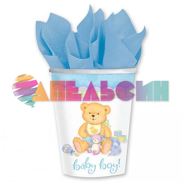 Стакан Межвежонок мальчик Baby Boy 8шт/уп картон 1502-1068