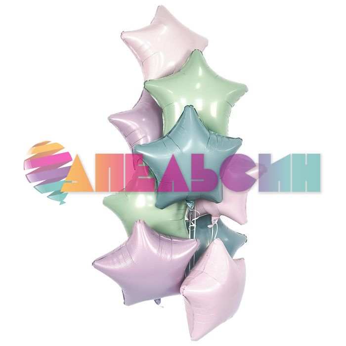 Шар звезда Сиреневый AG19"/48см орхидея (Россия) 224722