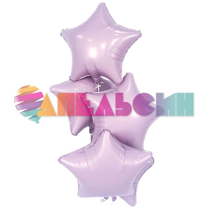 Шар звезда Сиреневый AG19"/48см орхидея (Россия) 224722