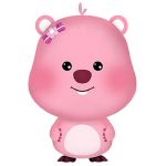 Шар фигура Бобр девочка FL24"/61см (Китай) 24599