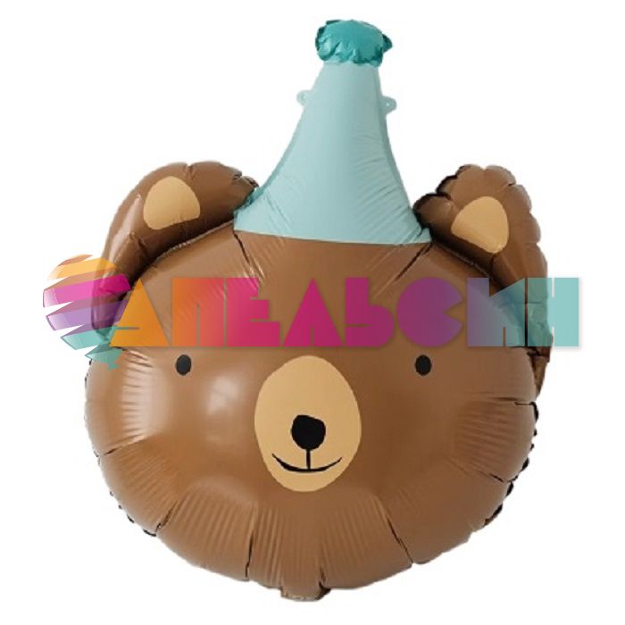 Шар голова Мишка в колпачке FL29"/74см (Китай) 24761