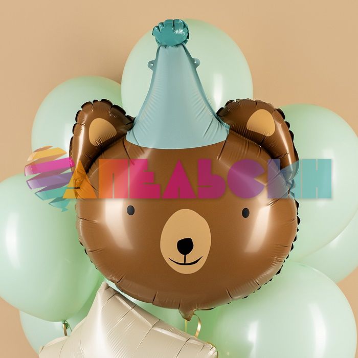 Шар голова Мишка в колпачке FL29"/74см (Китай) 24761