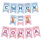 Гирлянда Сынок или Дочка 300см картон 62517