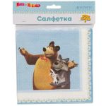 Салфетка Маша и Медведь Ромашки 33см 12шт/уп 1502-3261-СТОК