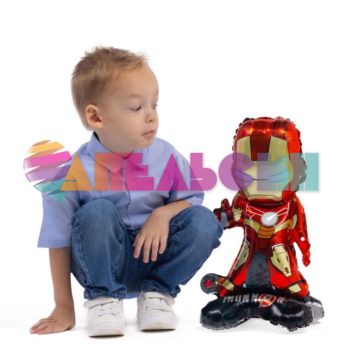 Шар ХОД Герой из стали Е23"/58см на подставке (Китай) воздух 1208-0768