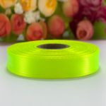 Лента Желтый 38мм лимонный неон 22,85м/рул атлас 1074-38-РАСПРОДАЖА