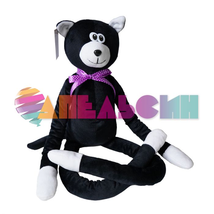 Игрушка Кот обнимашка черный 90см стоя 28265