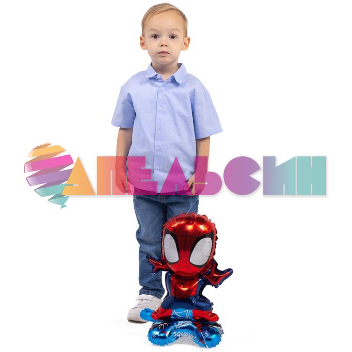 Шар ХОД Герой-Паук Е22"/56см на подставке (Китай) воздух 1208-0770