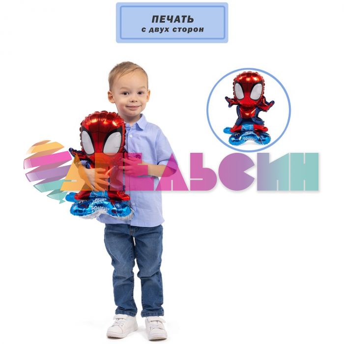 Шар ХОД Герой-Паук Е22"/56см на подставке (Китай) воздух 1208-0770