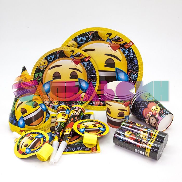 Салфетка Смайл Emoji 33см 12шт/уп 6014916-СТОК
