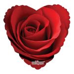 Шар фольга Роза красная K18"/45см сердце (Мексика) 34705-18 6042608