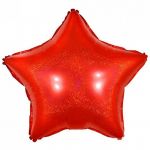 Шар звезда Красный FL18"/46см (Китай) блеск 123069
