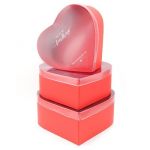 Коробка Красный с прозрачной крышкой 28x25,2x11см сердце Ч52028-1