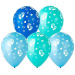 Шар латекс Пяточки мальчик 12"/30см 25шт/уп (Малайзия) 1103-2432