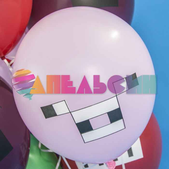 Шар латекс Пиксели 12"/30см 25шт/уп (Китай) 711293-25