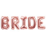 Надпись из шаров BRIDE розовое золото FL16"/41см (Китай) 21939