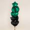 Шар сердце Черный FL18"/46см (Китай) сатин 27622