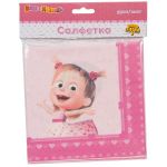 Салфетка Маша и Медведь Сердца 33см 12шт/уп 1502-3259-СТОК