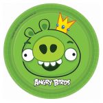 Тарелка Злые птички Angry Birds Король свиней 17см 8шт/уп картон 1502-1114