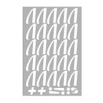 Наклейка буква Белый Л 05см 25шт/лист 1968-05-бел-Л