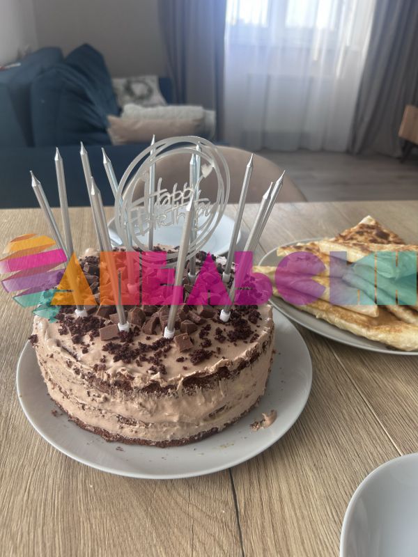 Топпер HB Круги с сердцами серебро 12х16см пластик 7003916