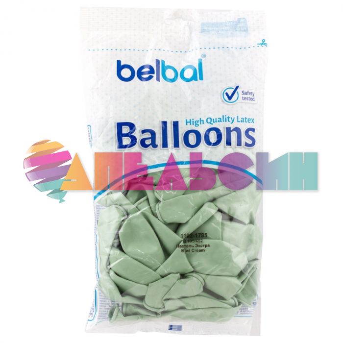 Шар пастель Зеленый В105/36см (452) Kiwi Cream Киви 50шт/уп (Бельгия) макарунс 1102-1785