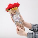 Пакет для цветов Ретро Сад бабочек 13х27см 1408940